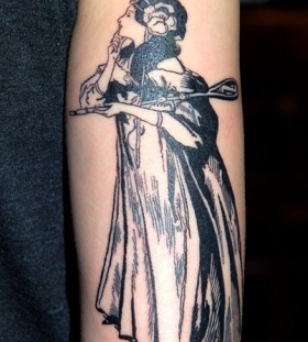 Cute woman tattoo by Lisa Orth