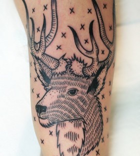 Deer black tattoo
