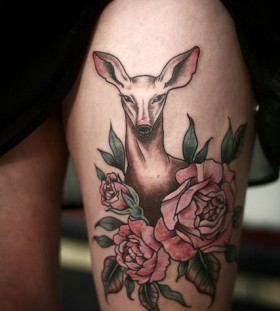 Deer tattoo by Alice Carrier
