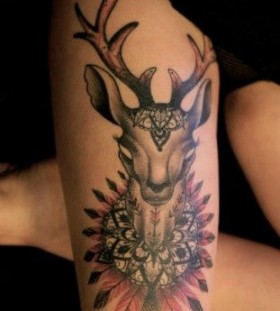 Deer tattoo by Pietro Romano