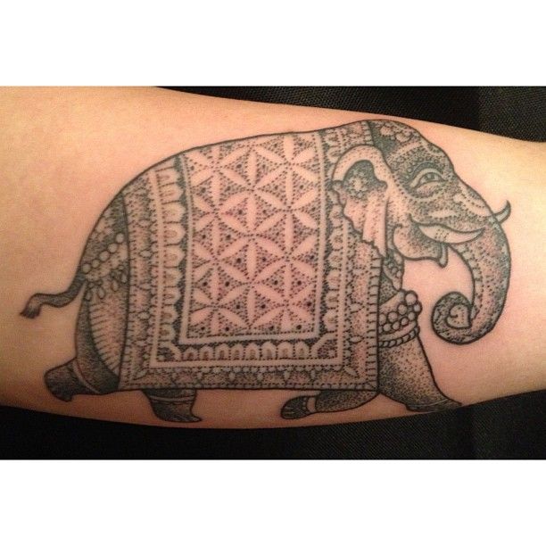 Elephant tattoo by Miah Waska