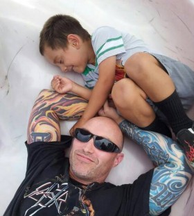 Father and boy tattoos
