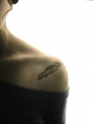 Feather small tattoo