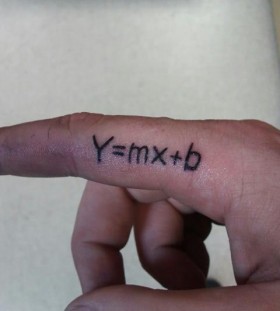 Fingers math tattoos