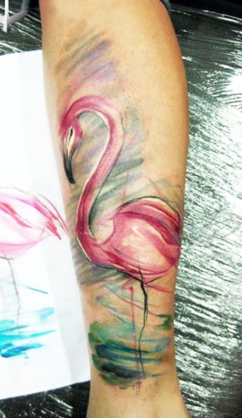 Flamingo Ondrash Tattoo