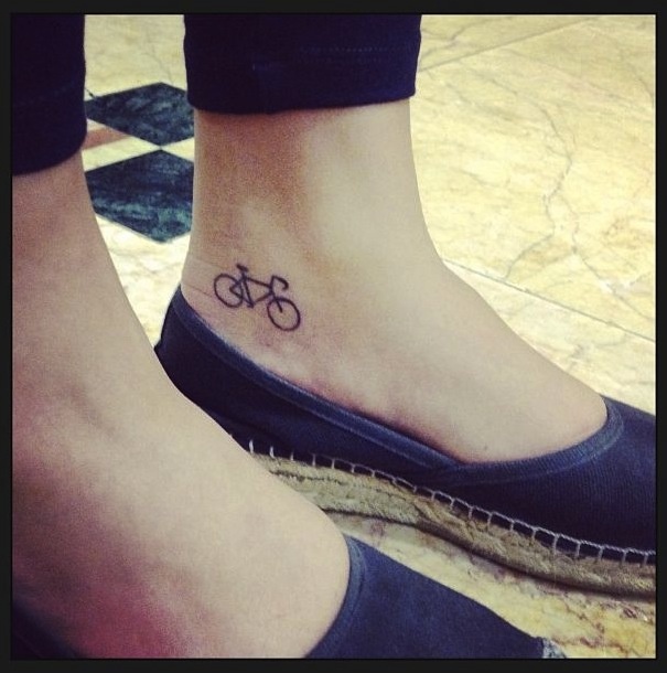 Foot bike tattoo