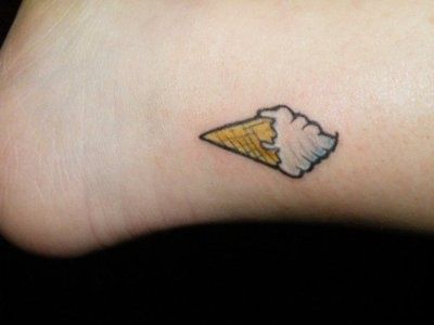 Foot ice cream tattoo