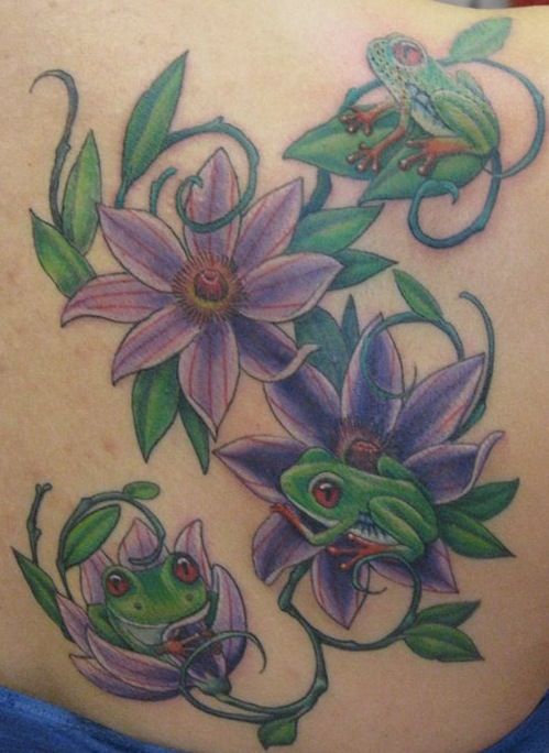 Frogs family tattoo