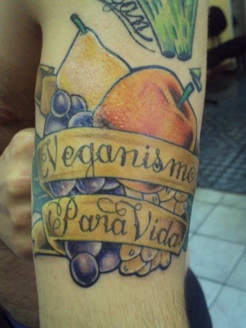 Fruits vegan tattoo