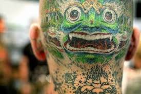 Funny green tattoo