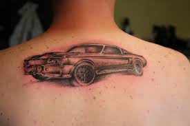 Great car tattoo on back