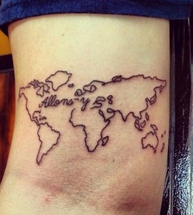 Great map tattoo