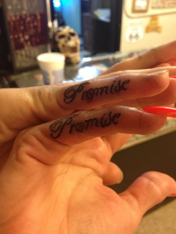Great promise fingers tattoos