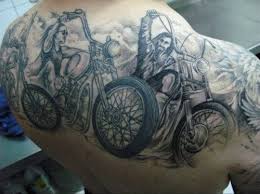 Great tattoo with motrobikes