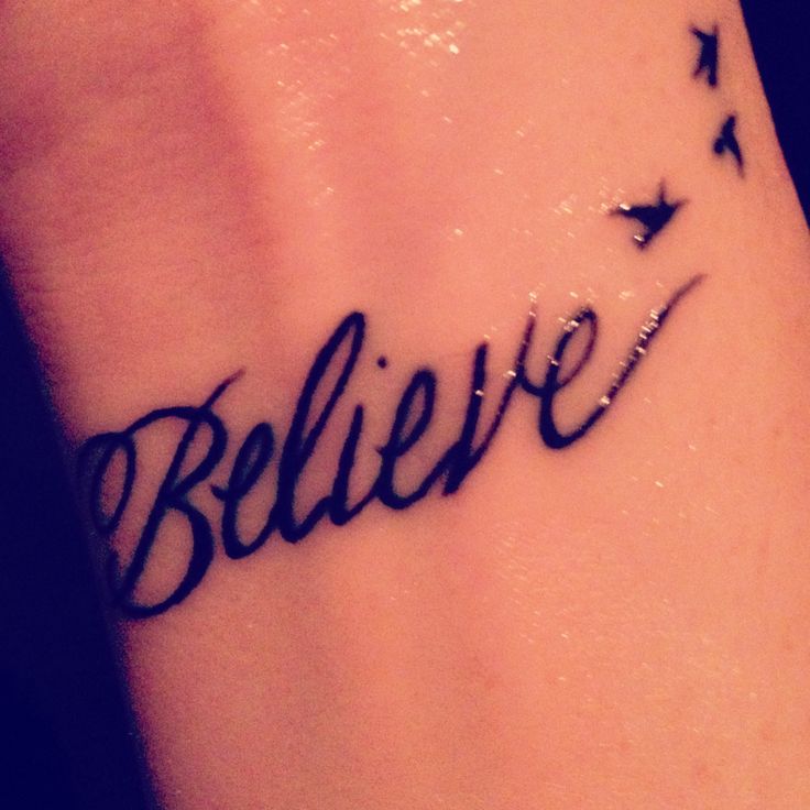 Hand believe tattoo