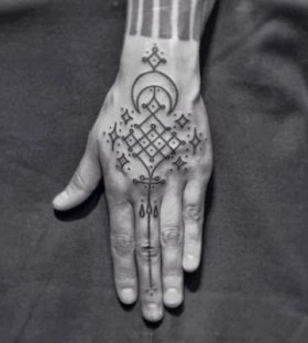 Hands tattoo by Jean Philippe Burton