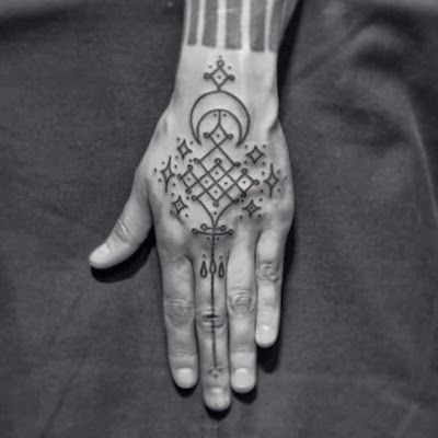 Hands tattoo by Jean Philippe Burton
