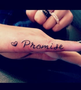 Heart and promise tattoo