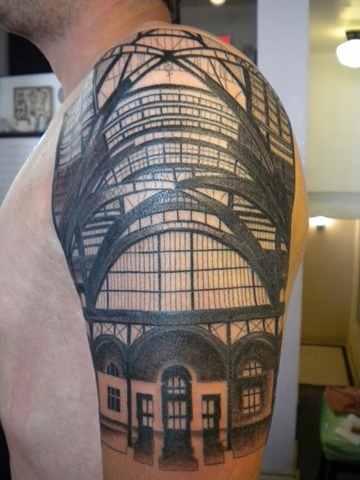 Incredible building architecture tattoos