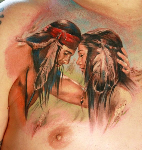 Indian tattoo by Mikky Volkova