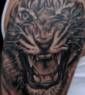 Lion tattoo by Seunghyun JO aka Potter
