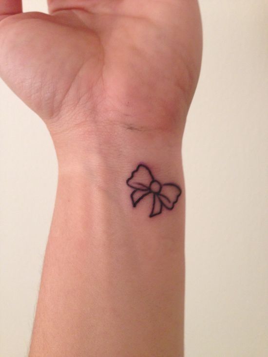 Lovely bow tattoo