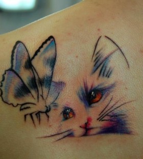 Lovely cat tattoo