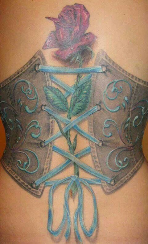 Lovely corset tattoo