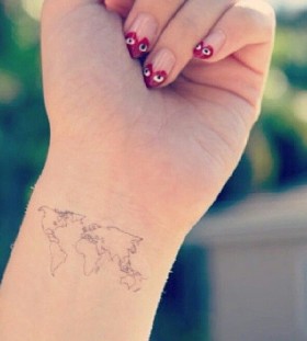 Lovely map tattoo