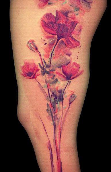 Pretty flowers by Ondrash Tattoo