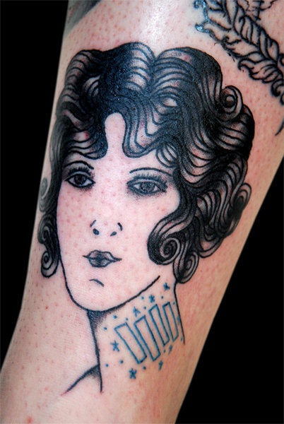 Pretty woman tattoo by Lisa Orth