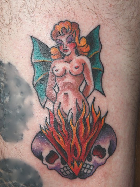 Pretty woman tattoo by Mike Schweigert
