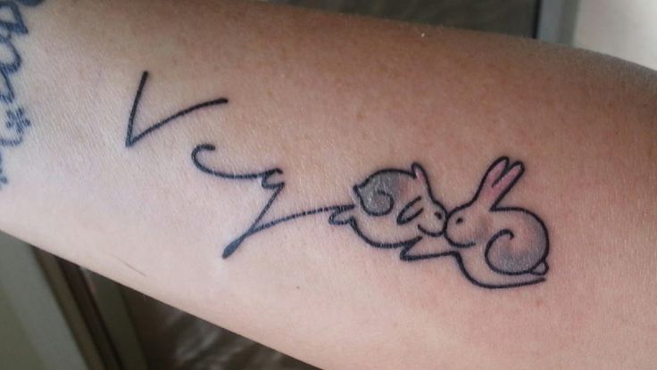 Rabbit vegan tattoo
