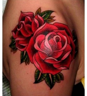 Red rose tatto