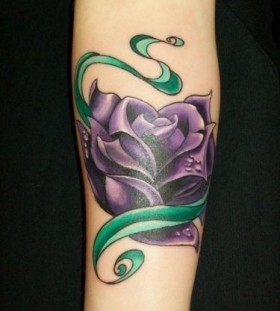 Rose purple tattoo