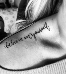 Shoulder believe tattoo