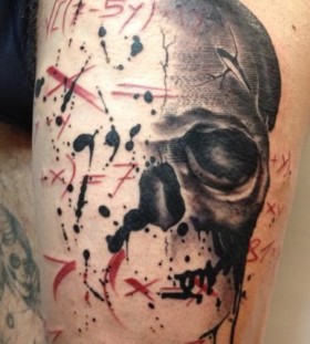 Skull tattoo by Pietro Romano