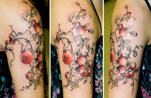 Tomatoe plant tattoo