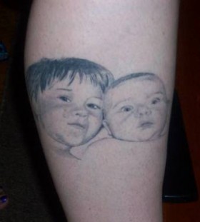 Two little kids tattoo