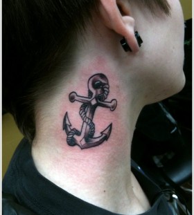 awesome anchor on neck