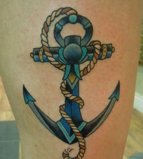 beautiful blue anchor