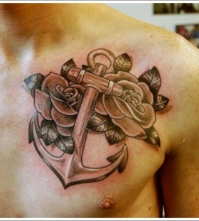 beautiful flowers with anchor