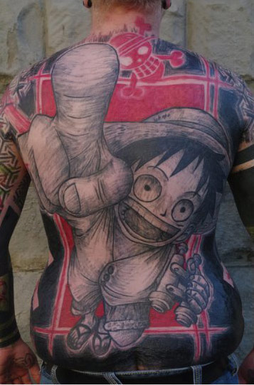 colored anime on the body