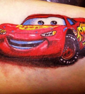funny red car