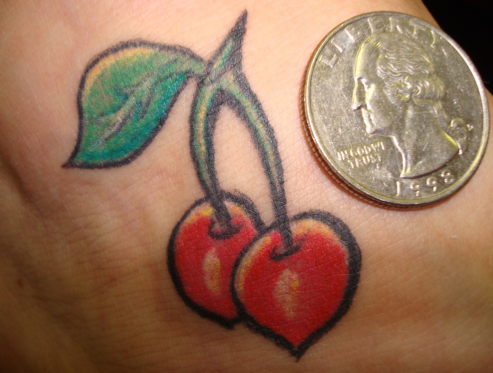 graceful cherry, Delicious cherry tattoos.