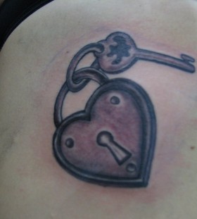 key with lock tattoo