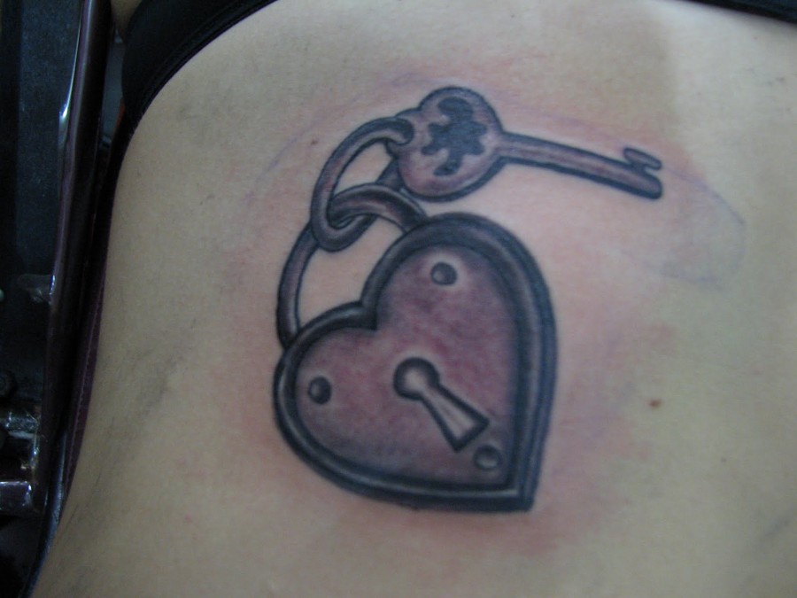 key with lock tattoo