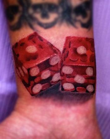 red color dice