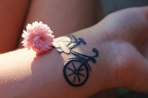 small bike on wrist