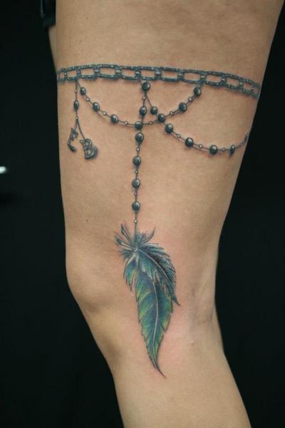 tattoo-leg-realistic-chain